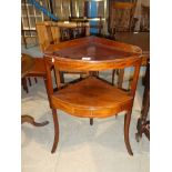 George III mahogany corner washstand.