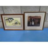 Two David Shepherd pencil signed limited edition prints : Cottage Companions and Porkers