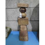 A short Bernard Rook totem style table lamp base