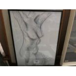 Patsy Whitter (20th century) graphite on paper nude study signed Patsy and dated 6.88 lower right,