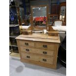 A satinwood Edwardian dressing table