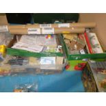 A substantial collection of cardboard and plastic pop-out railway accessories including;