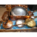 Ten items of miscelaneous copper and brassware