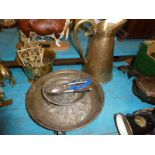 A mixed lot f brassware, nutcrackers etc