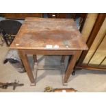 An early 20th century oak school desk marked Kingfisher 1939