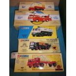 A group of five Corgi commercial haulage vehicles including: 24202 Leyland Octopus Tanker, 20901