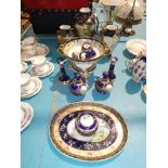 Twelve items of Noritake dressing table ware including vases, table centrepiece etc.