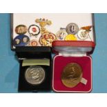 Boxed coin for the 200th anniversary of the Derby, plus Johnnie Walker gold medal, plus 10 others
