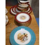 A quantity of Royal Stafford portrait tableware and four gamebird printed plates