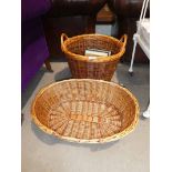 Log basket, bellows and four prints