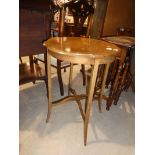 Edwardian marquetry mahogany occasional table