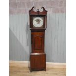 18th Century oak north country longcase clock by John Baraclough of Howarth with rolling moon