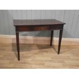 19th Century oak single drawer side table