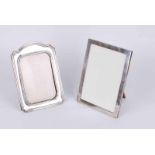 Silver hallmarked picture frame Birmingham 1920 together with another of plain form