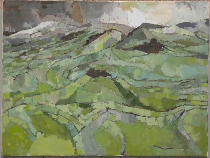Edward heeley (1935-2011) palette knife pastoral lakeland landscape, signed and dated lower left - Image 2 of 2