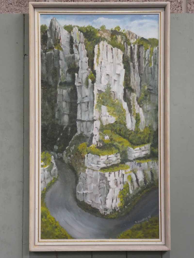 M. Sparling (20th century) oil on board Cheddar Gorge, signed and dated '75 lower right 73.5cm x