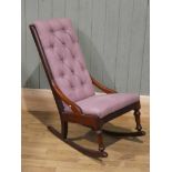 Victorian walnut rocking chair