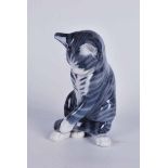 Royal Copenhagen model of a seated cat, model number 340, 18cm height