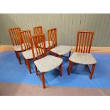 A set of six Bottinge Danish teak dining chairs