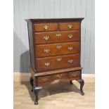 George III oak chest on stand