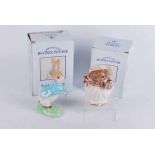 Two large size Beatrix Potter by Royal Albert Mrs Tiggy-winkle and Peter Rabbit both boxed