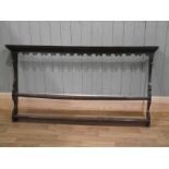 George III oak wall mounted Delft rack