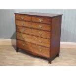 George III mahogany chest of two over three drawers