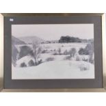 Edward Heeley (1935-2011) group of four graphite on paper landscapes from the artists Pennine