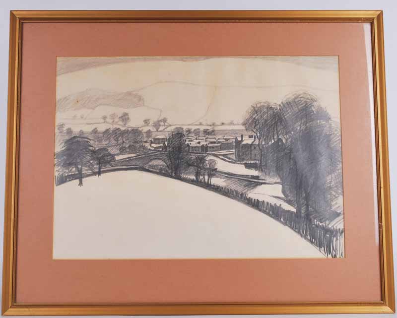 Edward Heeley (1935-2011) Four graphite on paper North Countrylandscapes from the artists Pennine - Image 4 of 4