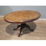 Victorian walnut loo table