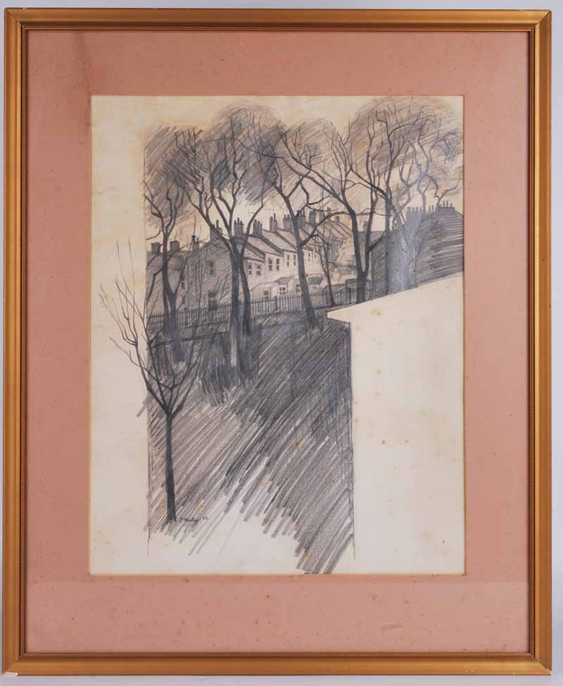 Edward Heeley (1935-2011) Four graphite on paper North Countrylandscapes from the artists Pennine