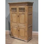 Mid 20th century pine china hutch