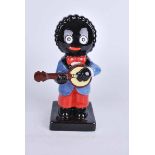Carltonware large golly figure of a banjo player, gold backstamp Limited edition 218/250. 20cm high