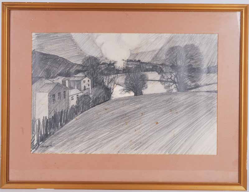 Edward Heeley (1935-2011) Four graphite on paper North Countrylandscapes from the artists Pennine - Image 3 of 4