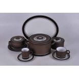 A Hornsea contrast breakfast and dinner service comprising of plates, tureens, soup bowls and