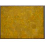 Edward Heeley (1935-2011) oil on canvas abstract study in yellow Yellow Essay signed lower left