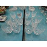 A set of fourteen Waterford Crystal Table Glasses