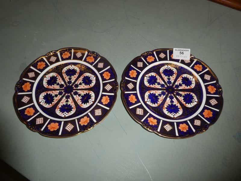 A pair of early 20th century Royal Crown Derby Imari pattern plates