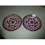 A pair of early 20th century Royal Crown Derby Imari pattern plates