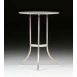 CEDRIC HARTMAN (American b. 1929) A GRANITE TOPPED END TABLE, "AE," DESIGNED 1973, the circular grey