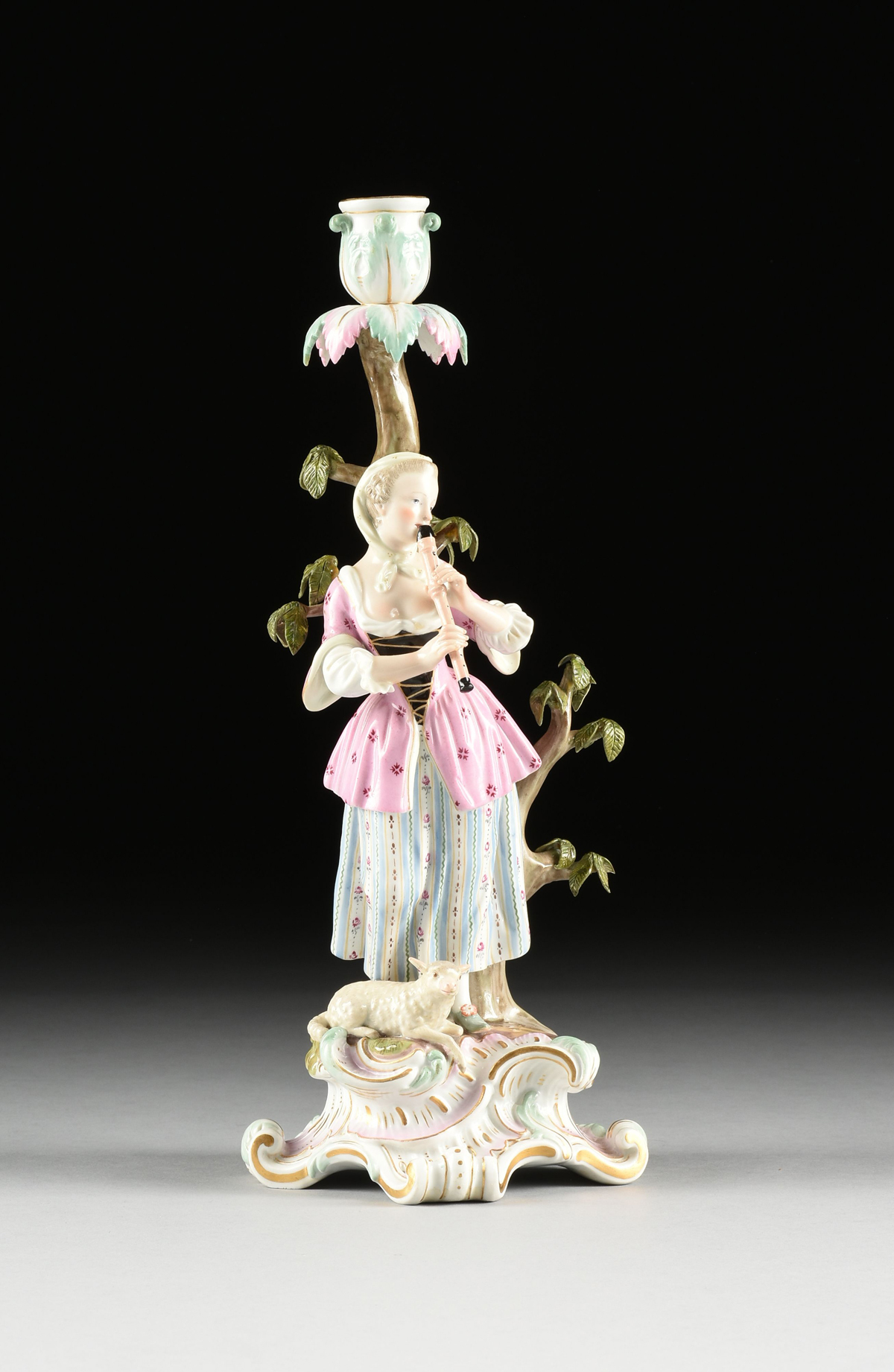 A PAIR OF MEISSEN MUSICIAN FIGURAL CANDLESTICKS, MARKED, LATE 19TH/EARLY 20TH CENTURY, each - Image 12 of 20