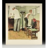 NORMAN ROCKWELL (American 1894-1978) A SATURDAY EVENING POST COVER PRINT, "Before the Shot," color