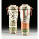 A PAIR OF VINTAGE CHINESE FAMILLE ROSE PORCELAIN VASES, POSSIBLY REPUBLIC PERIOD, EARLY 20TH