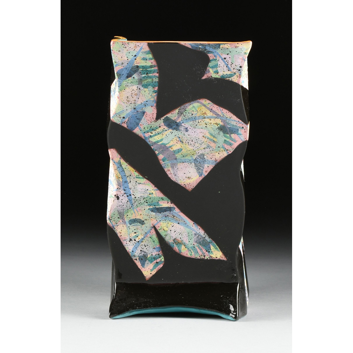 CAROL GOUTHRO (American 20th/21st Century) A CERAMIC VESSEL, TACOMA, WASHINGTON, 1989, of chevron - Image 7 of 8