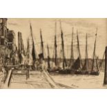 JAMES ABBOTT MCNEILL WHISTLER (American 1834-1903) A PRINT, "Billingsgate," CIRCA 1879, drypoint