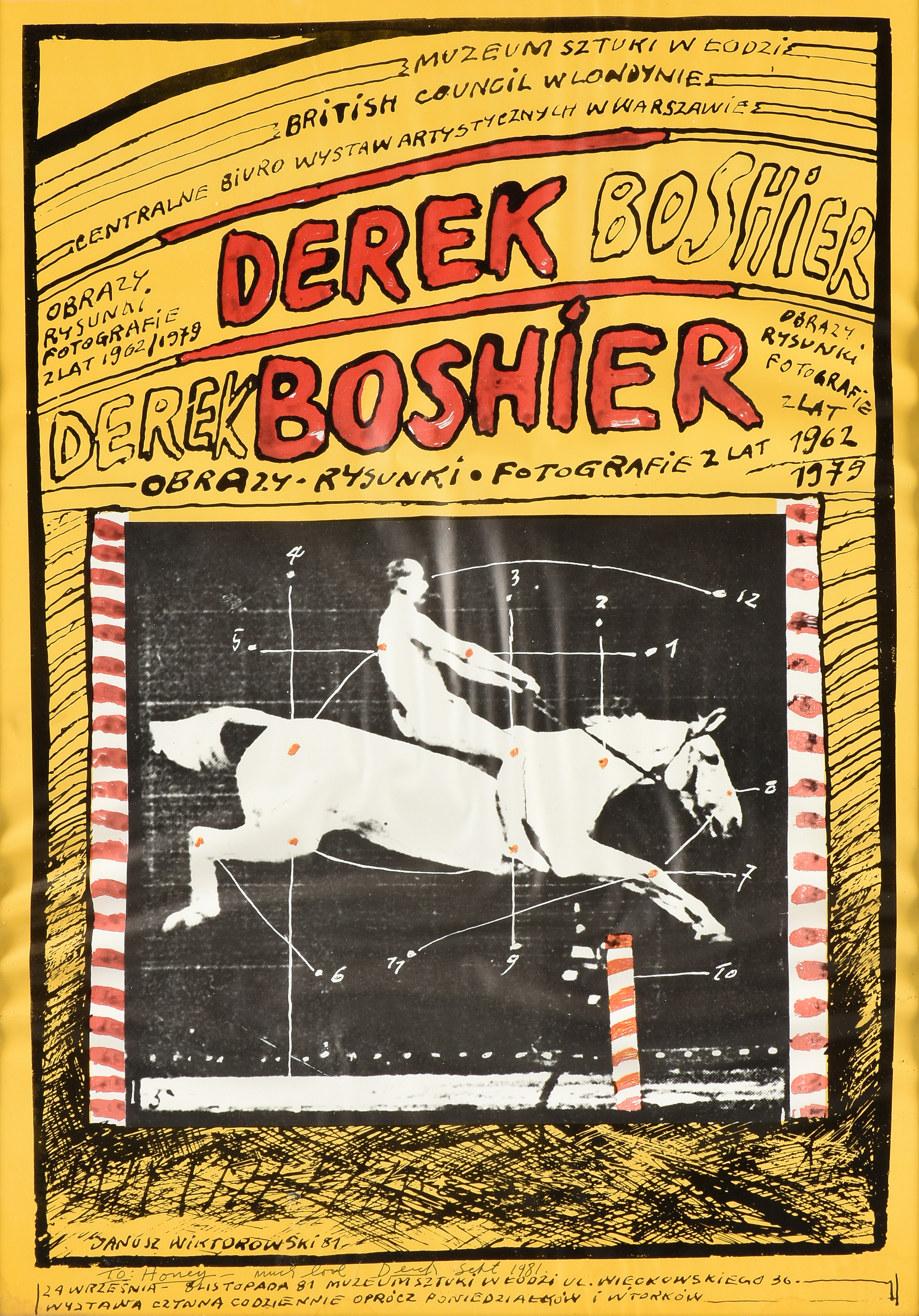 DEREK BOSHIER (English b. 1937) A SIGNED EXHIBITION POSTER, "Photography at Muzeum Sztuki," ÅÃ³DÅ¹,