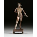 ALFRED PIERRE RICHARD (French 1844-1884) A BRONZE SCULPTURE, "Harlequin," nicely patinated and cast,