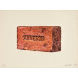 ROBERT ARNESON (American 1930-1992) A PRINT, "Brick," 1979, etching and aquatint in colors on paper,