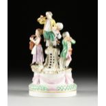 A MEISSEN PORCELAIN FIGURAL GROUP, "REVELRY," AFTER A MODEL BY JOHANN JOACHIM KÃ„NDLER, LAST HALF