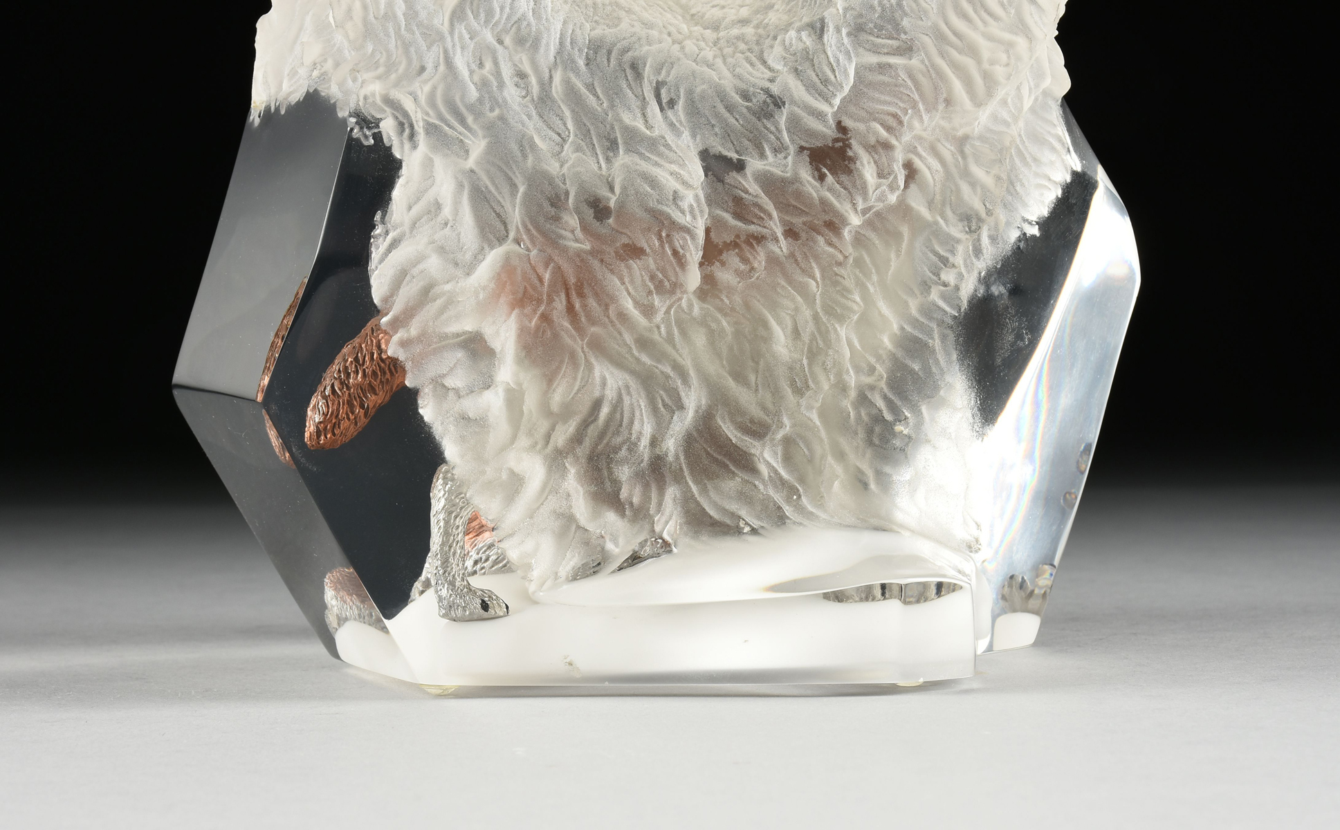 KITTY CANTRELL (American 20th/21st Century) A SCULPTURE, "Devotion," lucite and painted metal, - Image 6 of 9